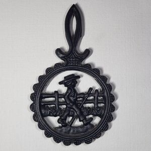 DALECRAFT Vintage, Cast Iron "Amish Man" Decorative Trivet